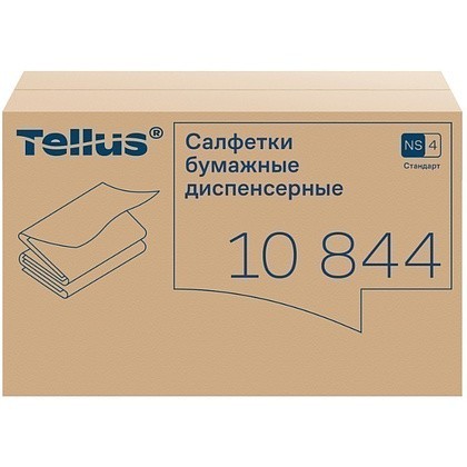 Салфетки Tellus Стандарт NS4, для диспенсера, 200 листов, 2 слоя, белый - 3