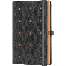 Блокнот Castelli Milano "Maya Copper", А5, 96 листов, линейка, черный, медный