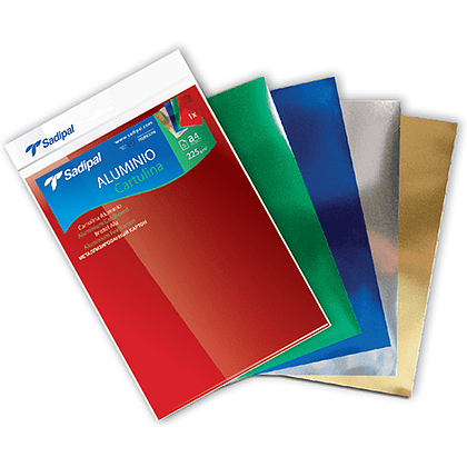 Бумага дизайнерская с фольгированным покрытием "Sadipal", 50x65 см, 225 г/м2, алюминий синий