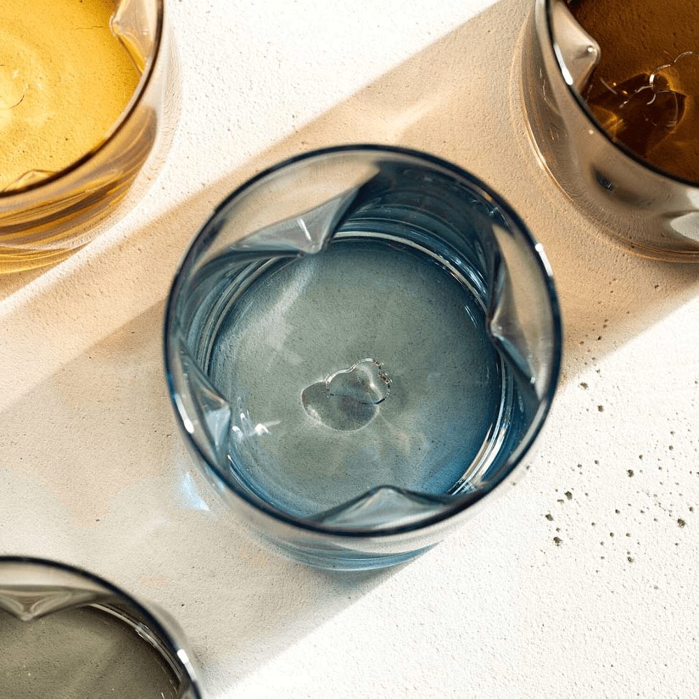 Стакан стеклянный "Vesuvio", 300 мл, прозрачный синий - 6