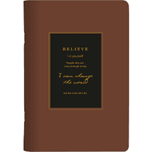 Тетрадь "Believe", A5, 40 листов, клетка, скоба сбоку, коричневый