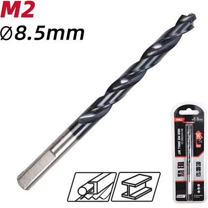 Сверло по металлу Deli RS EDH-MHZ085-E4, 8.5 мм, DIN 338, HSS-TiN - 2 Сверло по металлу Deli RS EDH-MHZ085-E4, 8.5 мм, DIN 338, HSS-TiN - 2