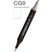 Маркер перманентный двусторонний "Sketchmarker Brush", CG9 прохладный серый 9