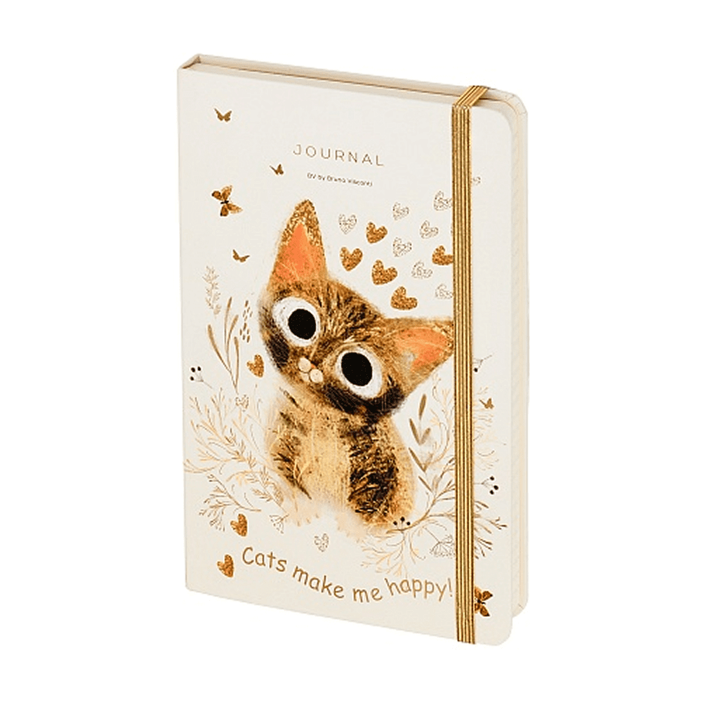 Книга записная "Love me. Милый котик", A5, 100 листов, линейка, бежевый