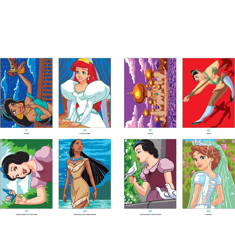 Раскраска по номерам на французском языке "Coloriages mystères Disney Collector - Princesses" - 4