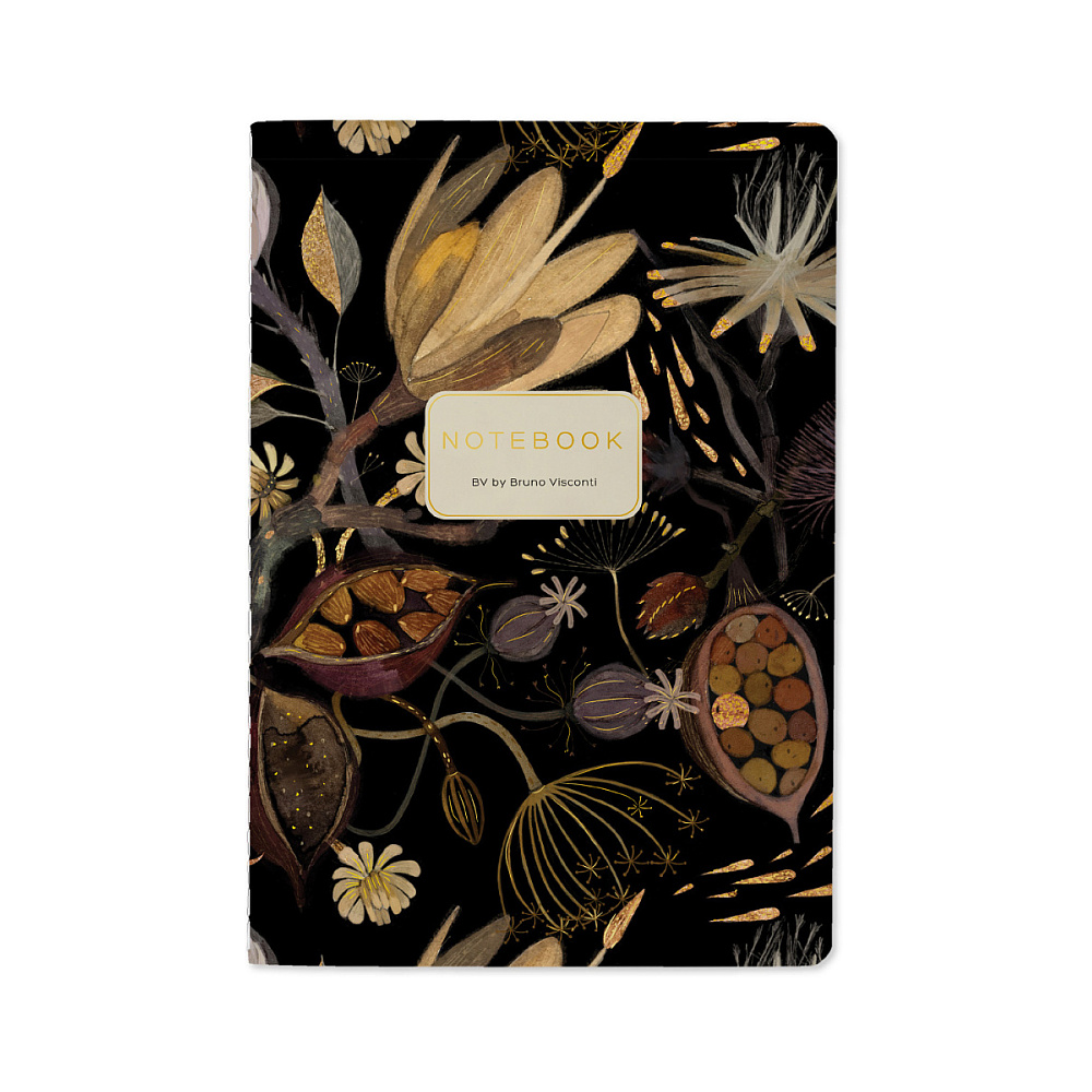 Тетрадь "Ночные Цветы", A5, 40 листов, клетка, разноцветный