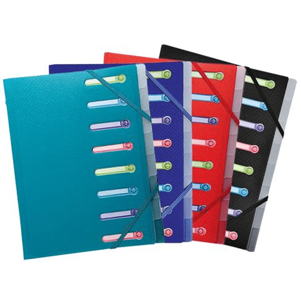 Папка на резинках "Opak", 10 мм, пластик, ассорти