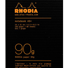 Блокнот "Rhodia", A5+, 80 листов, клетка, черный