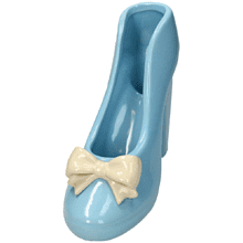 Кашпо "Shoe", фаянс, голубой, белый