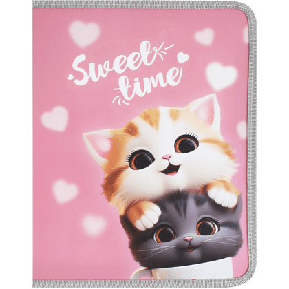 Папка для тетрадей "Cute cats", А5+, розовый