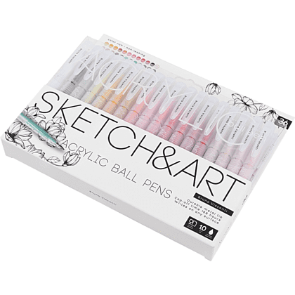 Набор ручек акриловых "Sketch&Art", 1 мм, 36 шт, ассорти - 2