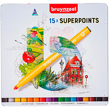 Набор маркеров художественных "Bruynzeel Super Point", 15 шт.