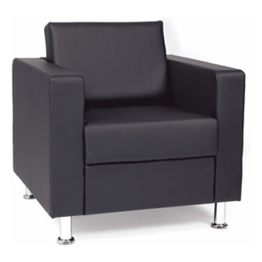 Кресло "Simple", экокожа, черный