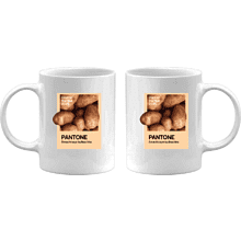 Кружка керамическая "Color of Belarus. Pantone Smachnaya bulbachka", 330 мл, белый