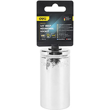 Головка торцевая шестигранная Deli YS EDQ4330 1/2", 30 мм, глубокая, серебристый