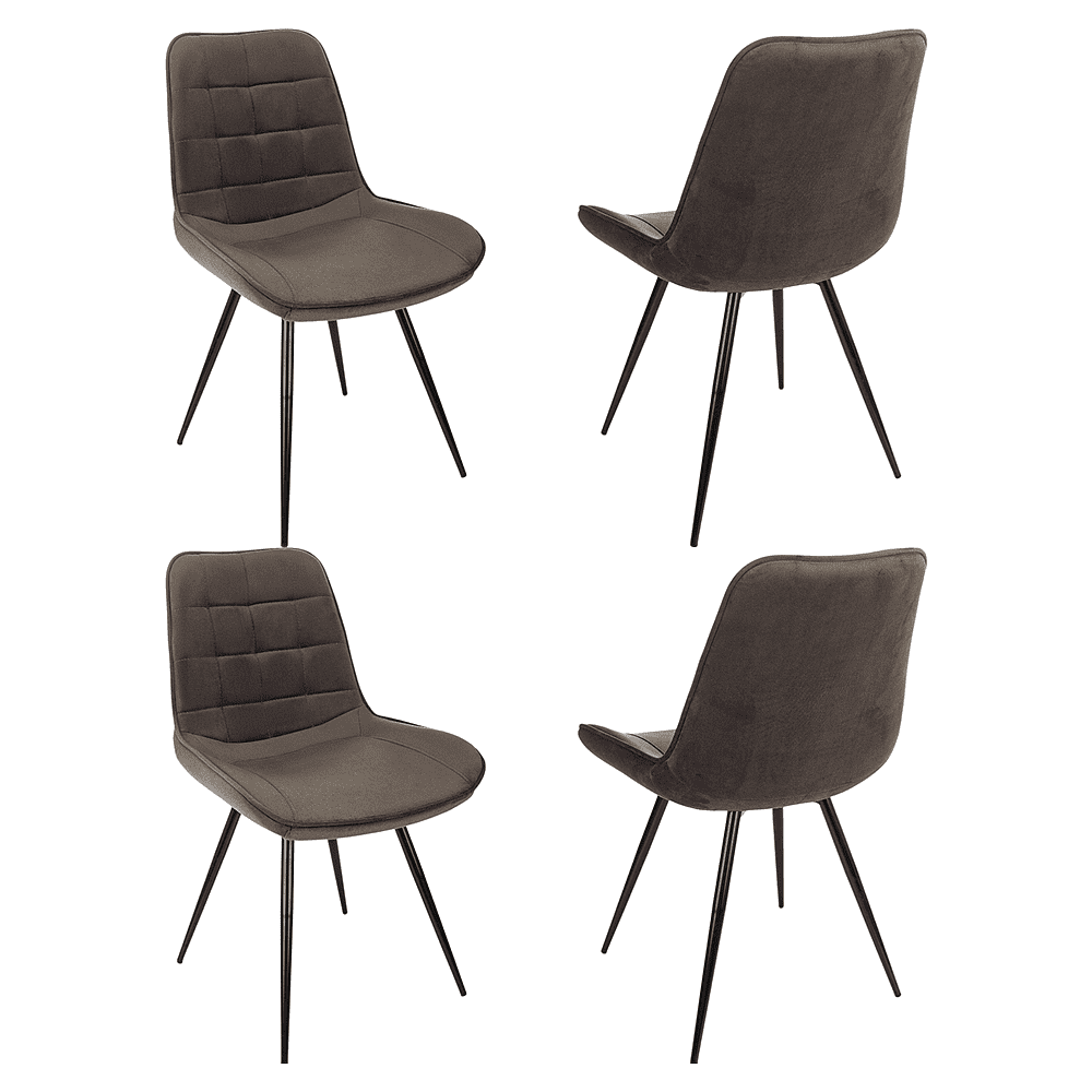 Стул Бюрократ "CH-K2_4", ткань, коричневый, металл, комплект 4 штуки