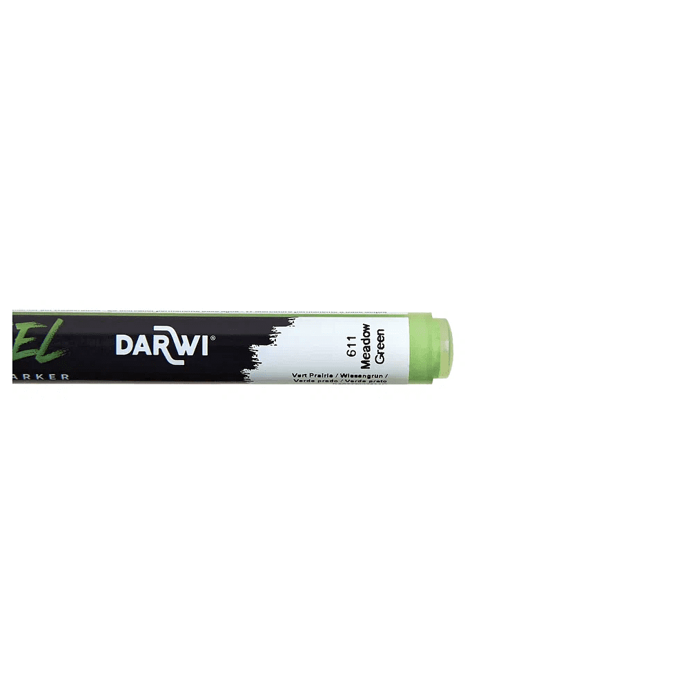 Маркер акриловый "Darwi.Marbel" 611, луговой зеленый - 4