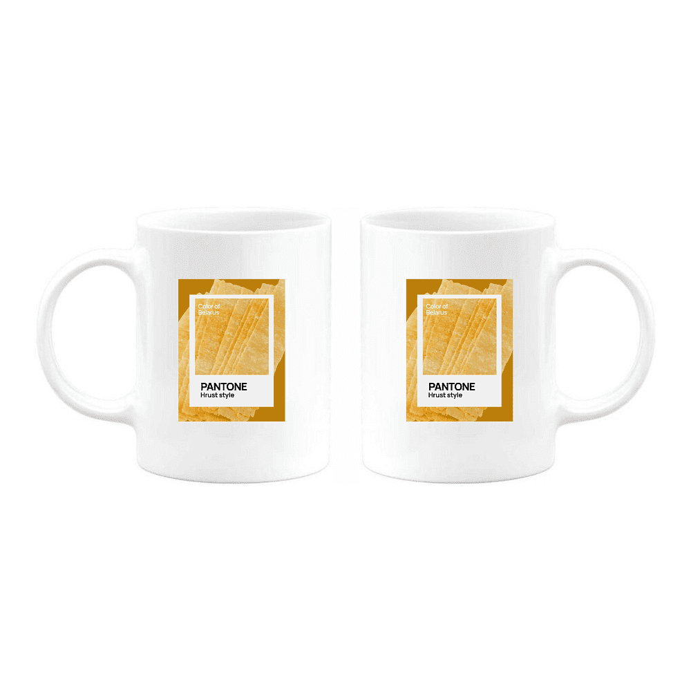 Кружка керамическая "Color of Belarus. Pantone Hrust style", 330 мл, белый