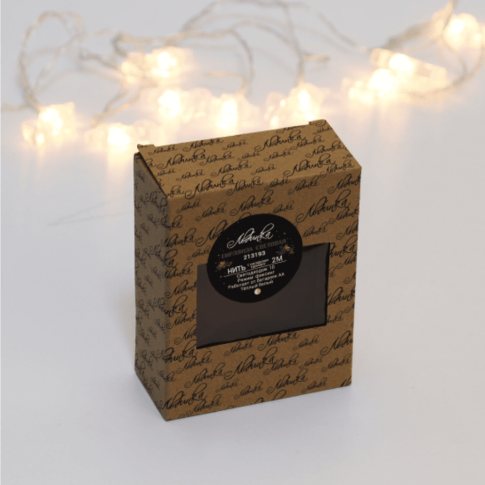 Гирлянда электрическая LED "Нить" с насадками "Единорог", 2 м, тепло-белый - 2