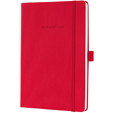 Блокнот на резинке "Conceptum CO6", А5, 97 листов, линованный, красный