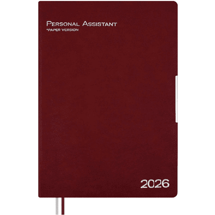 Ежедневник датированный "Шеврет глосс", А4, 240 страниц, бордовый, 2026