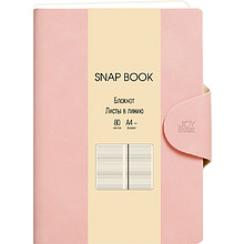 Блокнот "Snap book. No 1", A4, 80 листов, линейка, розовый