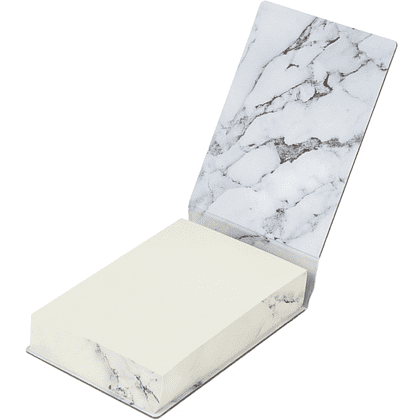 Блокнот "Carrarra", A6, 250 листов, нелинейный, склейка сверху, белый - 3