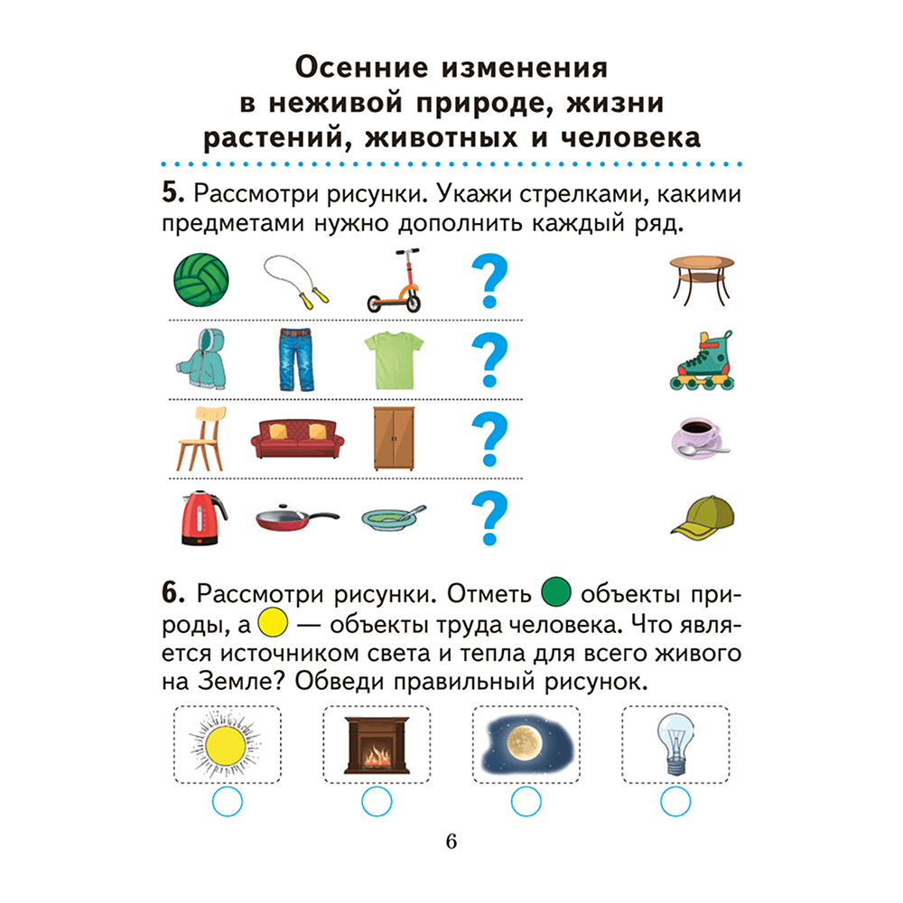 Книга "Человек и мир. 1 кл. Дидактические материалы", Трафимова Г. В., Трафимов С. А. - 5