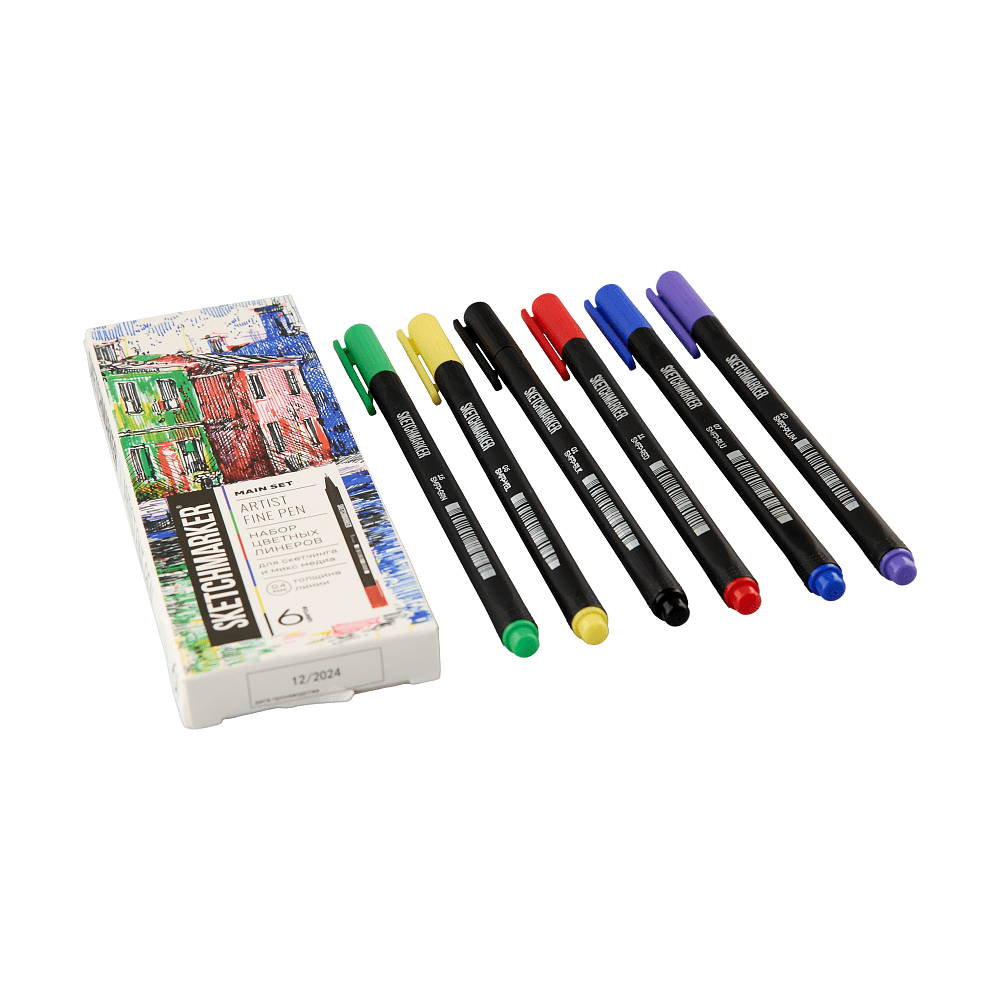 Ручка капиллярная "Sketchmarker Artist fine pen Main", 6 шт - 13