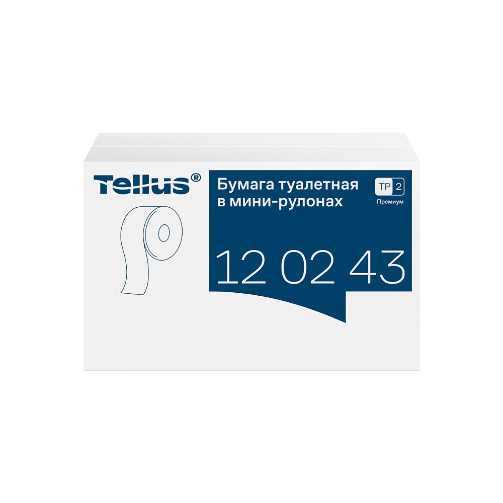 Бумага туалетная Tellus Премиум T2, в мини-рулонах, 170 м, 2 слоя - 3