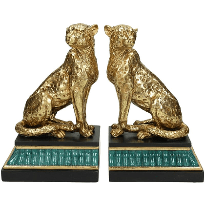 Подставка для книг "Leopard", 20х11х24 см, полирезина, золотой
