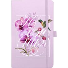 Скетчбук "На языке цветов. Нежная", А5-, 80 листов, нелинованный, фиолетовый пастельный