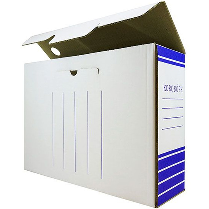 Коробка архивная "Koroboff", 100x322x240 мм, синий - 3