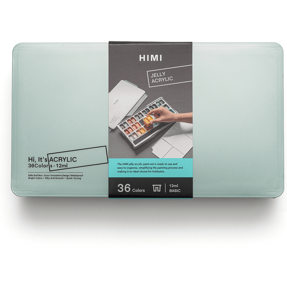 Краски акриловые"Himi Jelly Cup", набор 36 цветов, 12 мл, кювета - 2