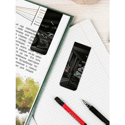 Закладка для книг "Тачка", 30x80 мм, 2 штуки, на магните - 5