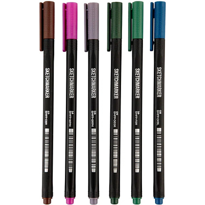 Ручка капиллярная "Sketchmarker Artist fine pen Intense", 6 шт. - 13