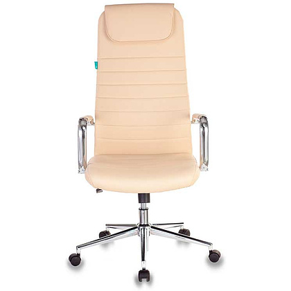 Кресло для руководителя "Бюрократ KB-9/ECO", кожзам, металл, бежевый - 2