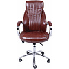Кресло для руководителя AksHome "Mastif", экокожа, хром, темно-коричневый - 2