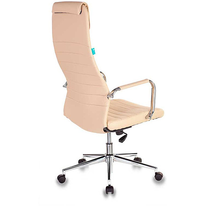 Кресло для руководителя "Бюрократ KB-9/ECO", кожзам, металл, бежевый - 4