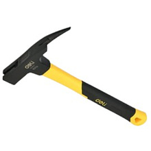 Молоток-гвоздодер "Deli" 0,85 кг, с магнитной прорезью, фиберглассовая рукоятка