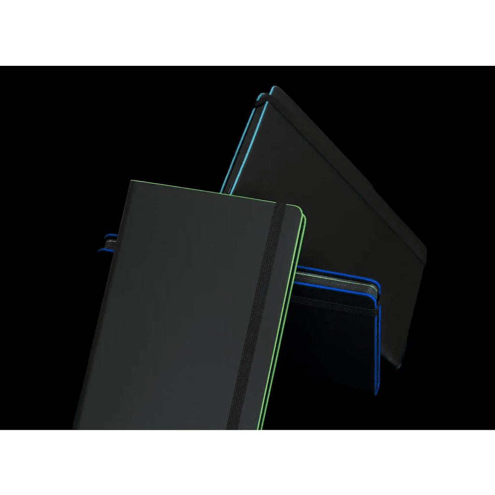 Блокнот "Black Laser Royal Blue", А5, 96 листов, черный - 2