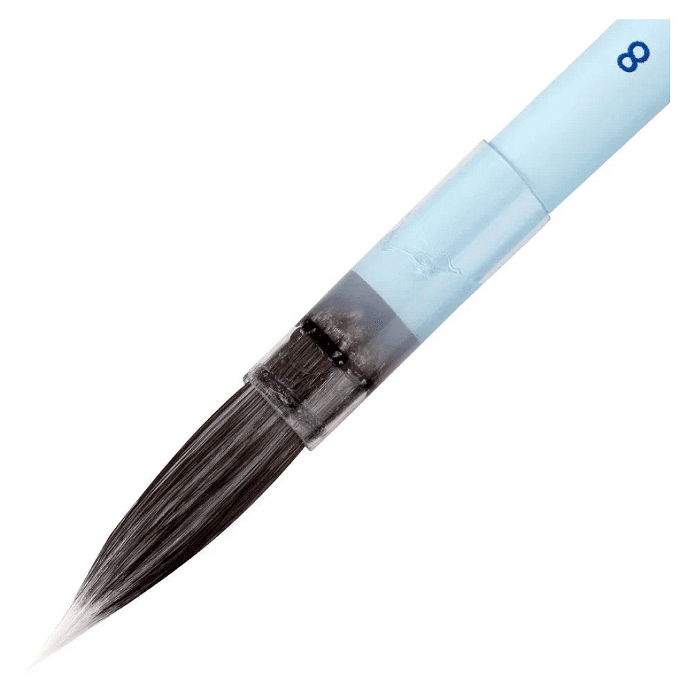 Кисть "Белые ночи", круглая, на короткой ручке, со скосом, №8 - 3