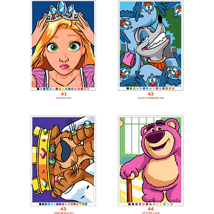 Раскраска по номерам на французском языке "Coloriages mystères Disney - Les Grands classiques. Tome 4" - 3