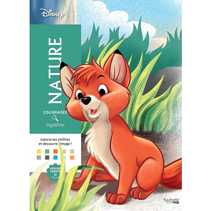 Раскраска по номерам на французском языке "Coloriages mystères Disney - Nature"