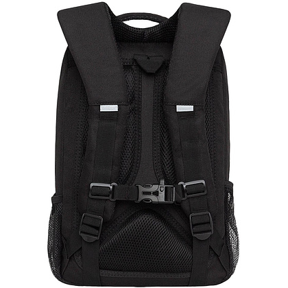 Рюкзак школьный "Greezly" с карманом для ноутбука, черный, салатовый - 2