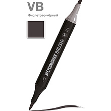 Маркер перманентный двусторонний "Sketchmarker Brush", VB фиолетово-черный