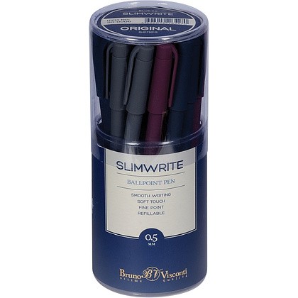 Ручка шариковая "SlimWrite. Original", 0,5 мм, пластик, ассорти, стерж. синий - 5