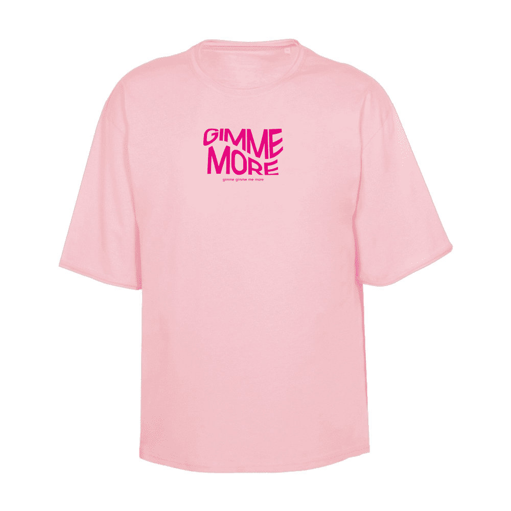 Футболка оверсайз «Gimme more», унисекс, розовый, M-L