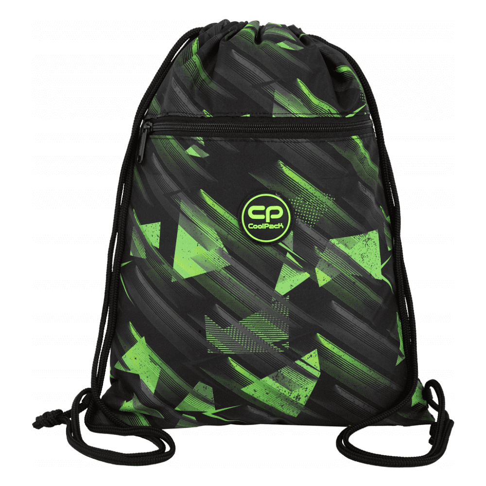 Мешок для обуви CoolPack "Green mirror", полиэстер, зеленый