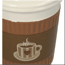 Кашпо "Coffee Cup", керамика, коричневый